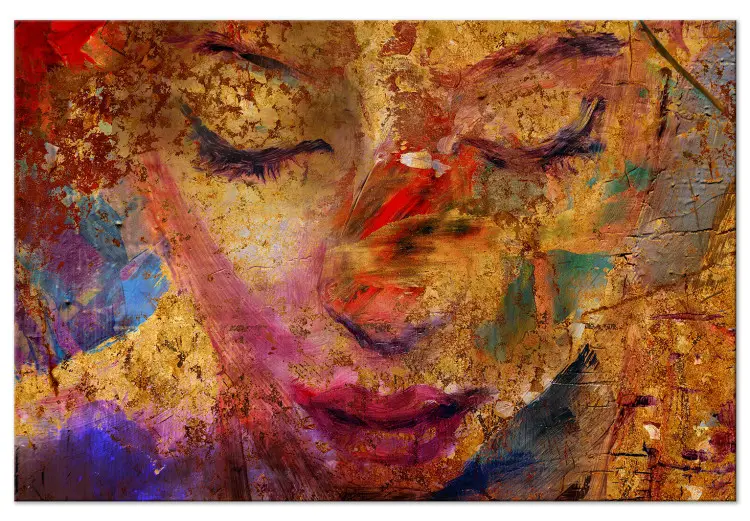 Visage de beauté - portrait coloré d’un visage féminin