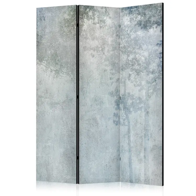 Écho de la forêt - abstraction avec des arbres sur fond gris