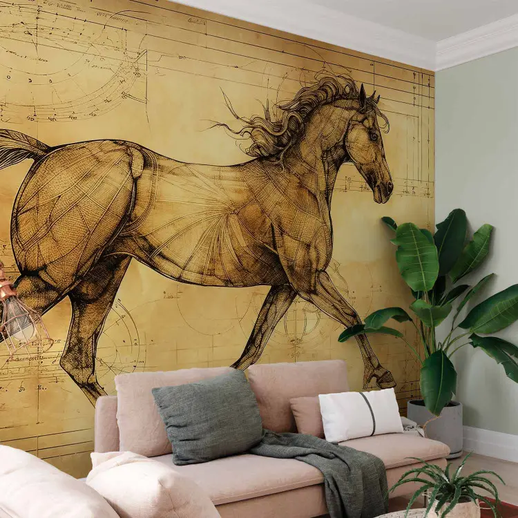 Étude animale - esquisse de cheval inspirée par da Vinci