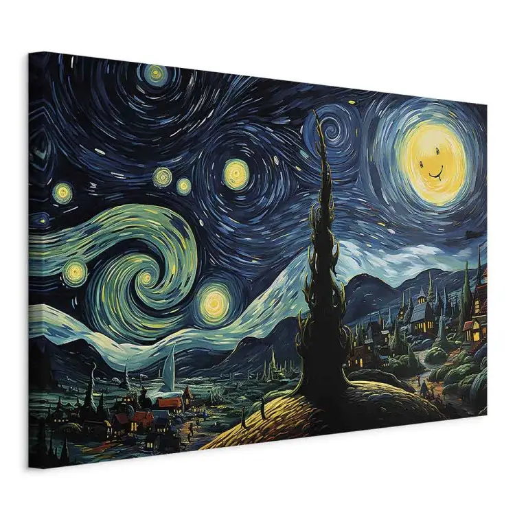 Nuit étoilée - un paysage dans le style de Van Gogh