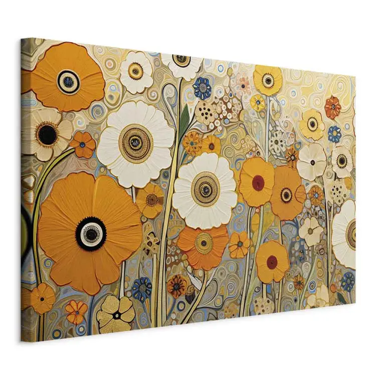 Prairie orange - une composition de fleurs dans le style de Klimt