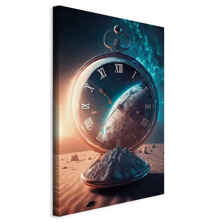 Horloge planétaire - abstraction avec un motif temps et espace
