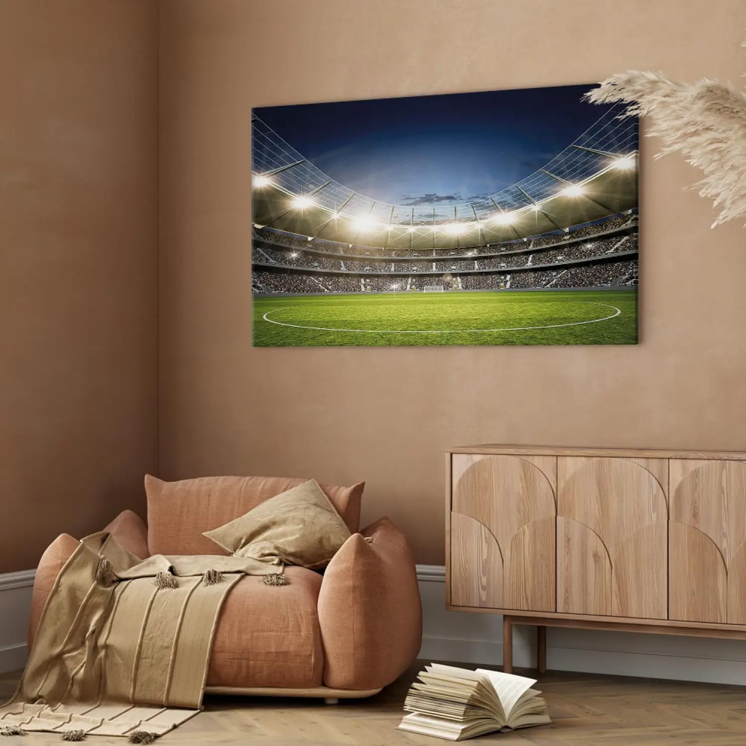 Sticker mural Trou Terrain de football