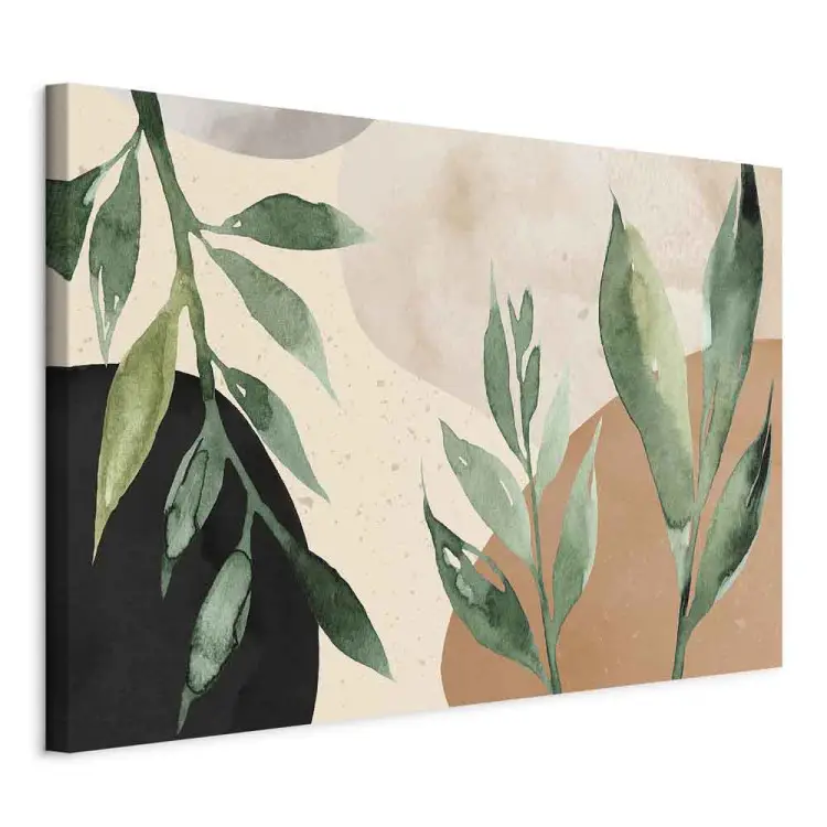 Harmonie de la nature - abstraction beige avec taches de couleur
