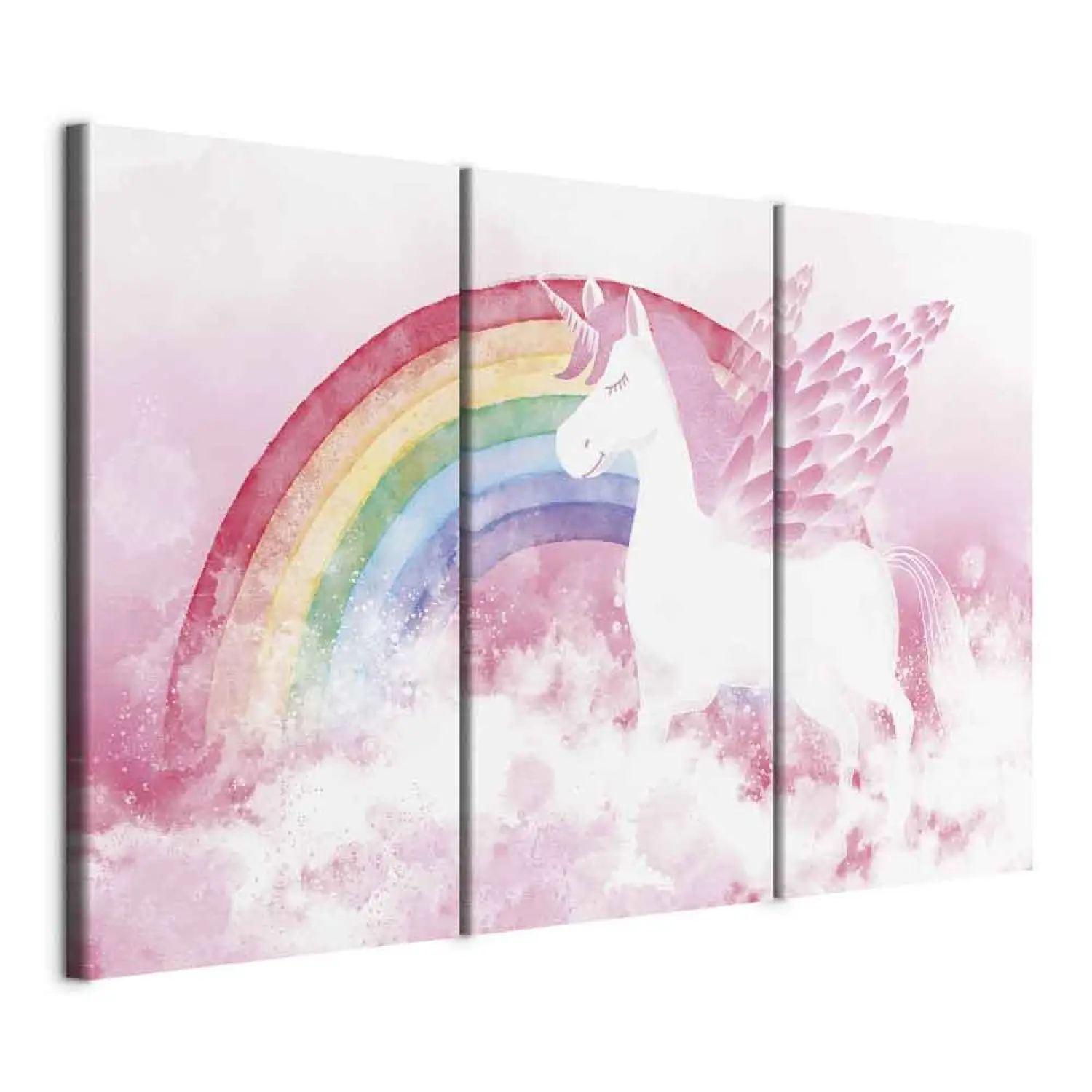 Sous-main Licorne Arc-en-Ciel DIN A3 - 25 Feuilles Détachables Pour Filles - Rose Et Blanc