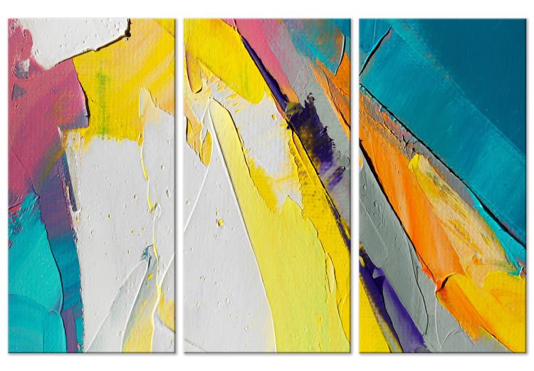 Tableau sur toile Abstract Colors - A Composition of Paints Applied With a Spatula