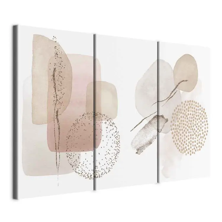 Composition aquarelle - formes abstraites aux teintes chaudes