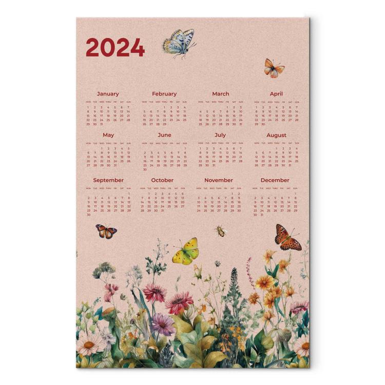 Calendrier Mural Pour 2024 Avec Un Thème Rétro Calendrier Premium à  Imprimer En 2024