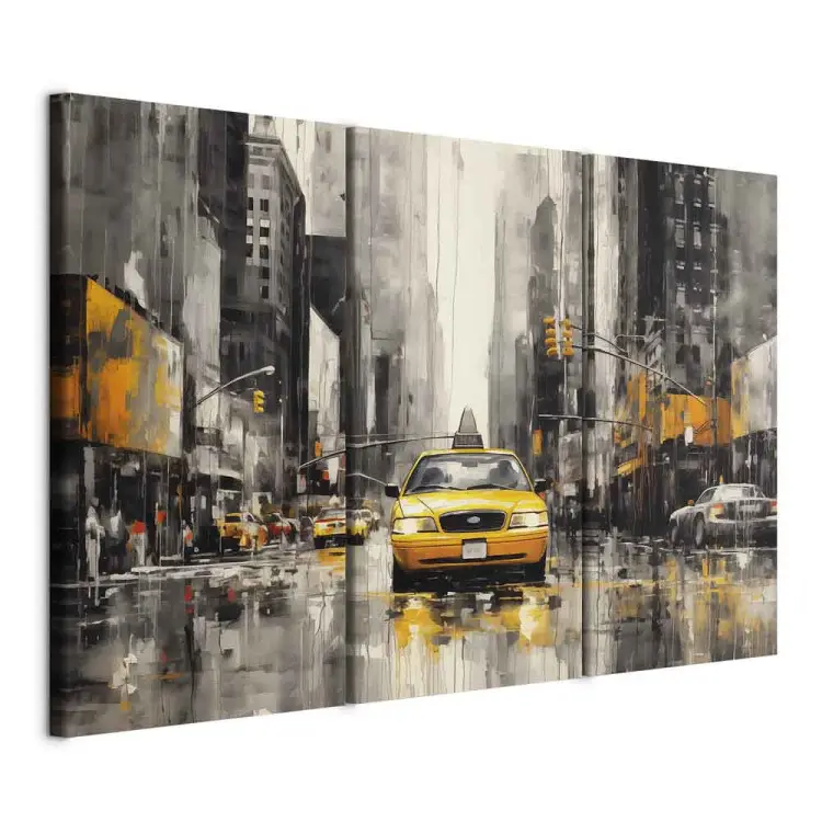 Tableau Décoratif Sur Verre Trempé 70x100 Cm - Impression New York Manhattan Noir & Blanc - Décoration Murale Moderne Pour Salon Et Cuisine