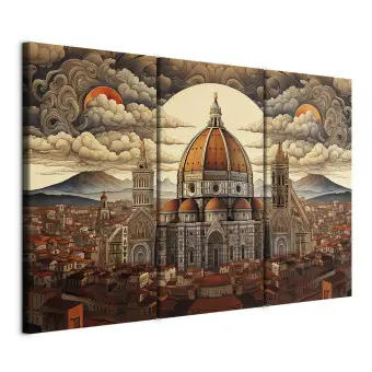 Tapisserie Murale Florence – Scène De Ville – 14x20,5 Pouces – Fabriquée En Italie – Neuf