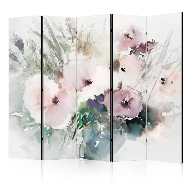Fleurs aquarelles II - bouquet dans un vase aux teintes pastel