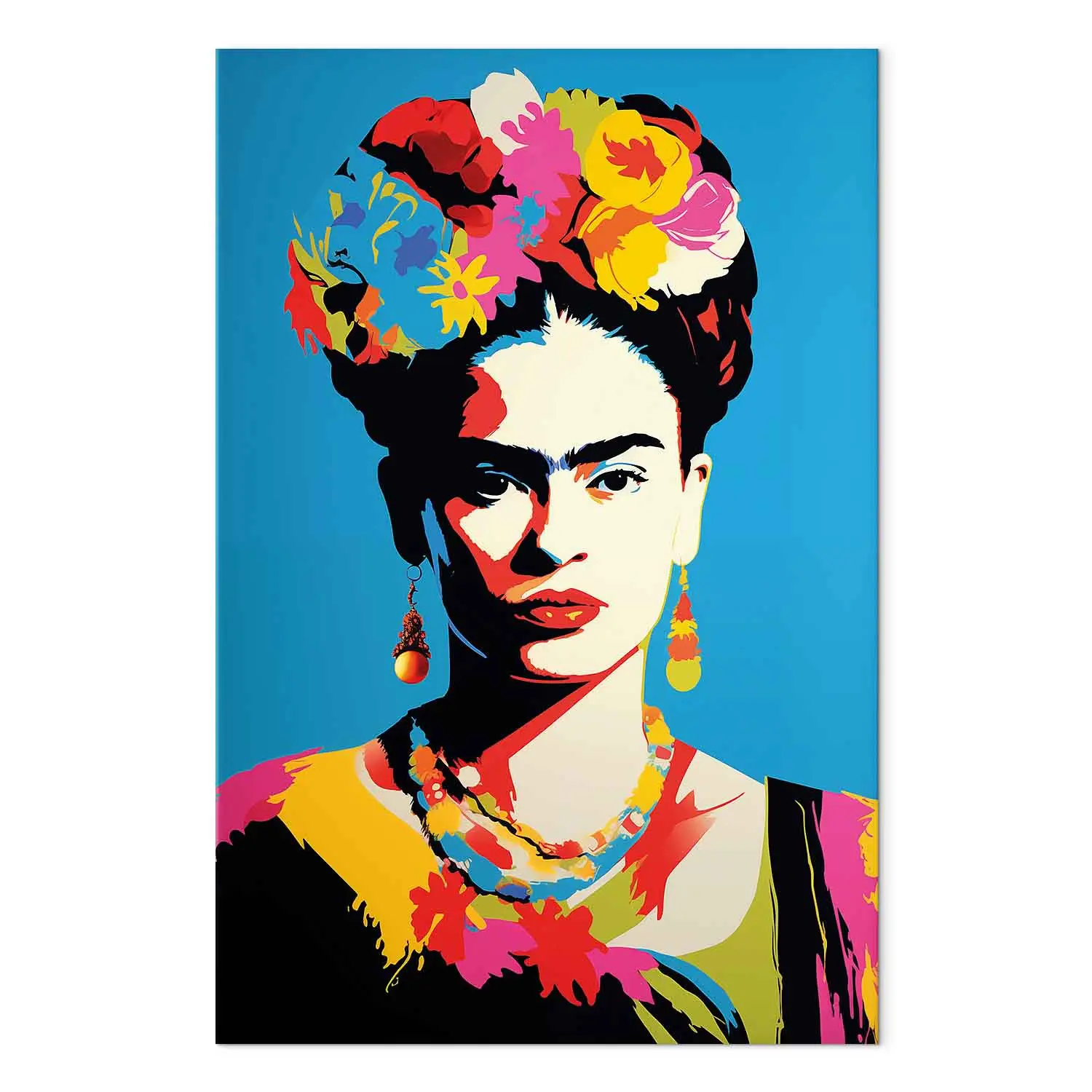 Tableau Toile Frida Kahlo Dark - Impression D'art, Avec Cadre, Décoration Murale Moderne - Neuf