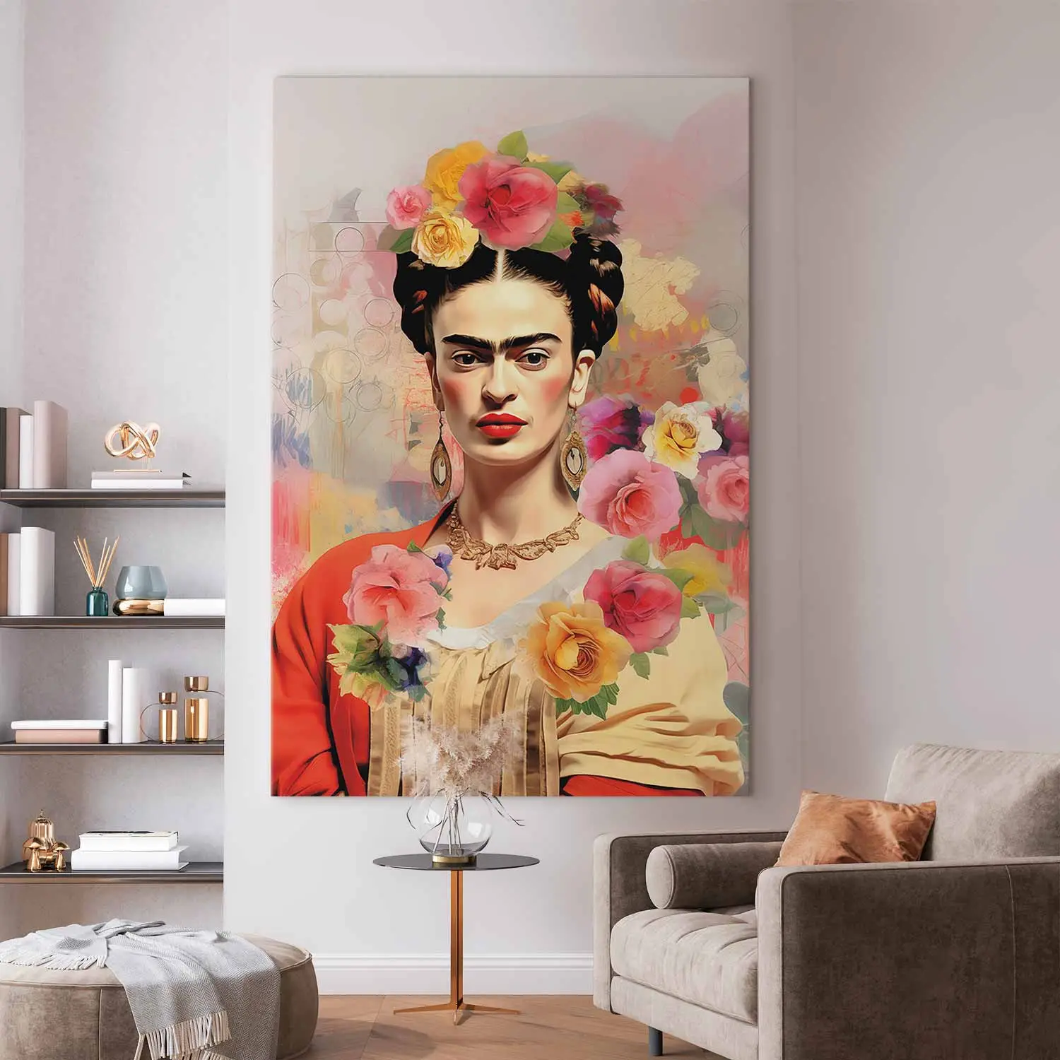 Impression sur Toile Abstrait Fleurs Moderne 60x40 cm XXL Tableau Décoration Murale Intissé
