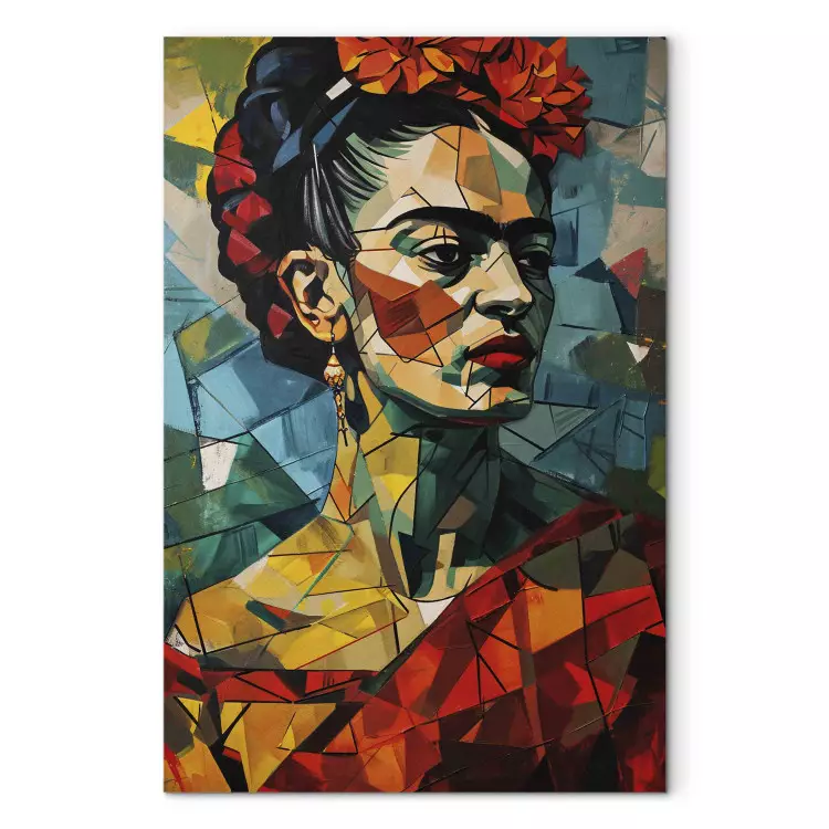 Frida Kahlo - portrait géométrique de style cubiste
