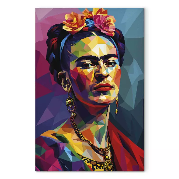 Frida Kahlo - portrait géométrique de la peintre dans le style Picasso