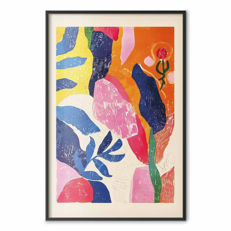 Abstraction colorée - composition inspirée du style de Matisse