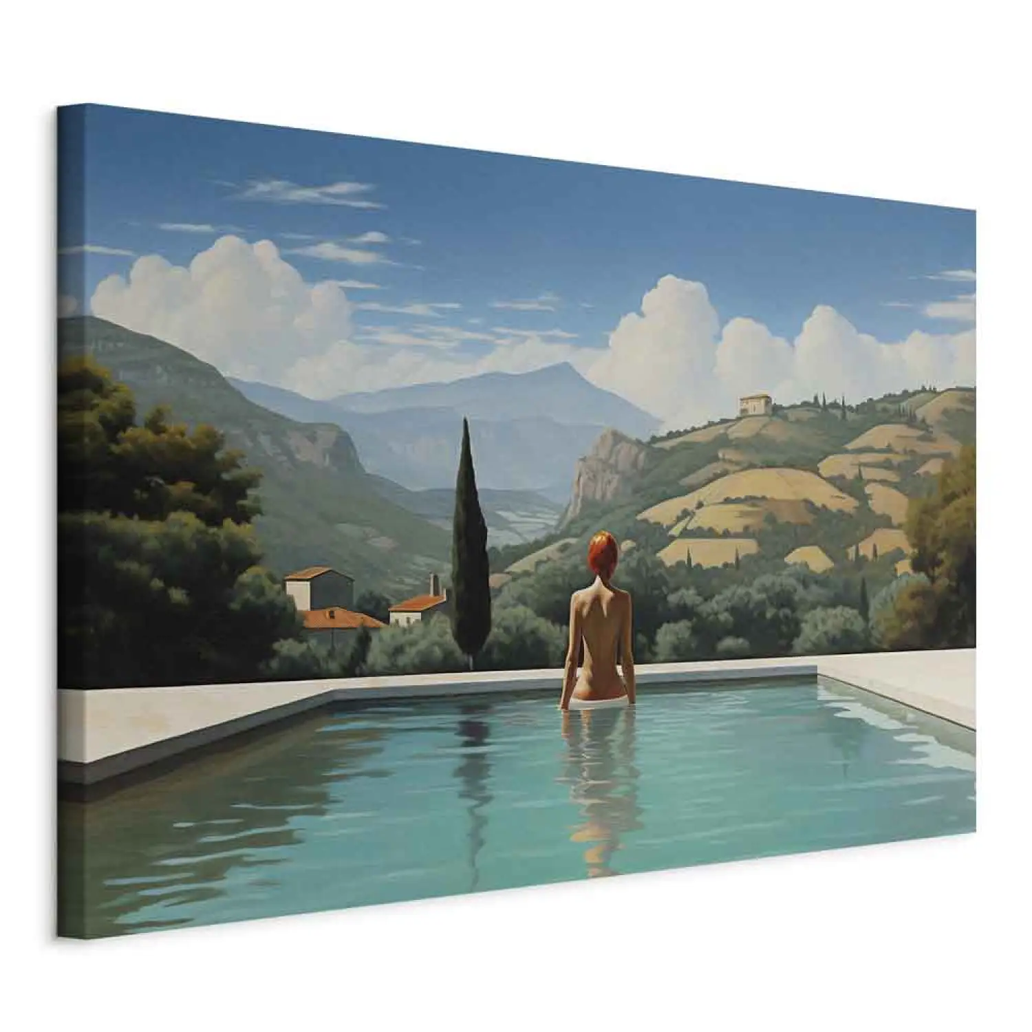 Tableau Toile Intissé - Impression Paysage Lac Lago - Déco Murale, Neuf