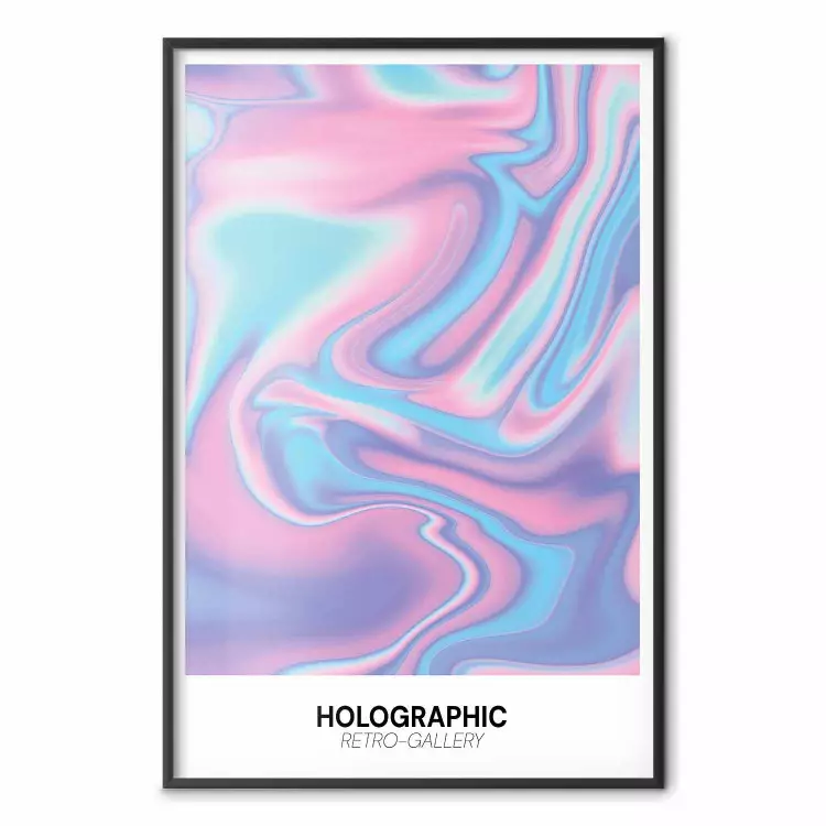 Motif holographique - vagues colorées style rétro