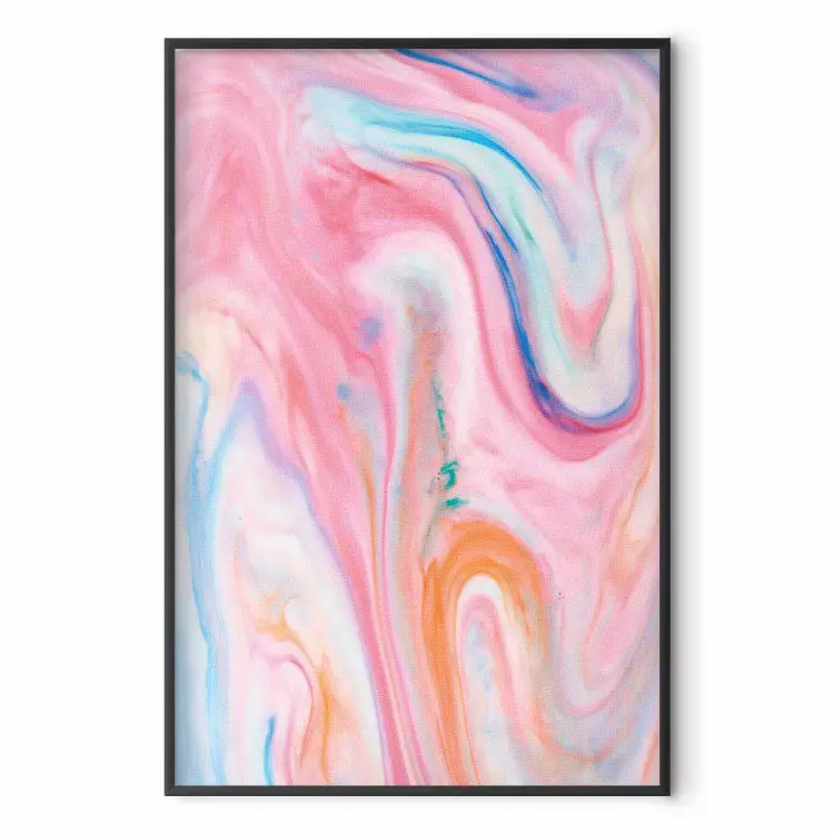 Vague abstraite - motifs pastel dans les tons rose, bleu et orange