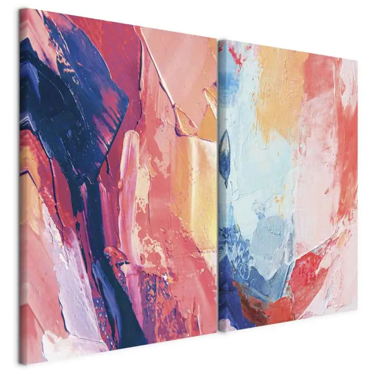 Impressions de couleurs - teintes contrastées sur toile vibrante