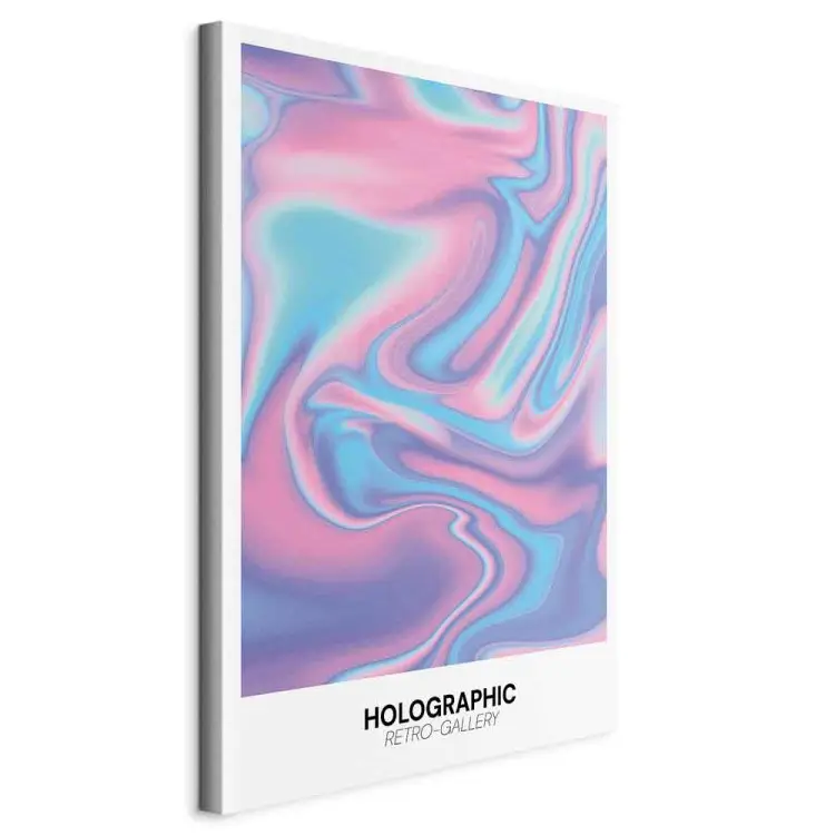 Holo-dream - vagues arc-en-ciel et dégradés rétro sur fond blanc