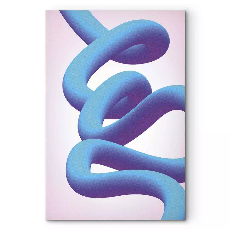 Formation abstraite - ligne sinueuse bleue et violette sur fond pastel