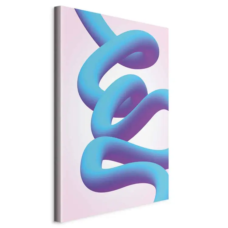 Formation abstraite - ligne sinueuse bleue et violette sur fond pastel