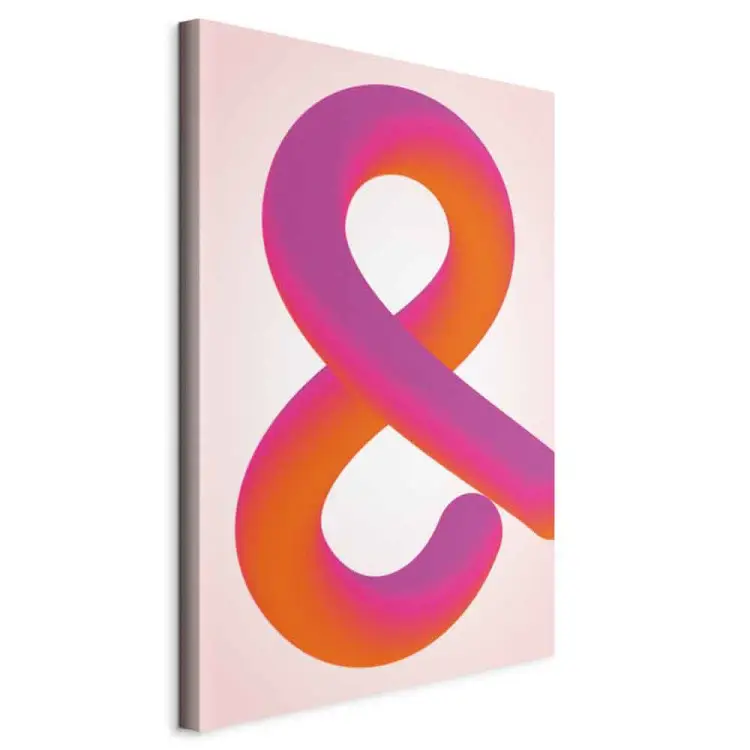 L'illusion de l'esperluette - figure dégradée en rose et orange
