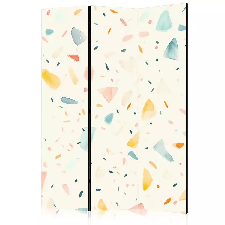Terrazzo aquarelle - motif avec des pièces colorées sur fond clair