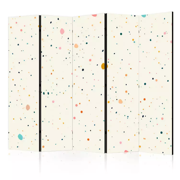 Terrazzo spots - motif avec des points multicolores sur un fond beige