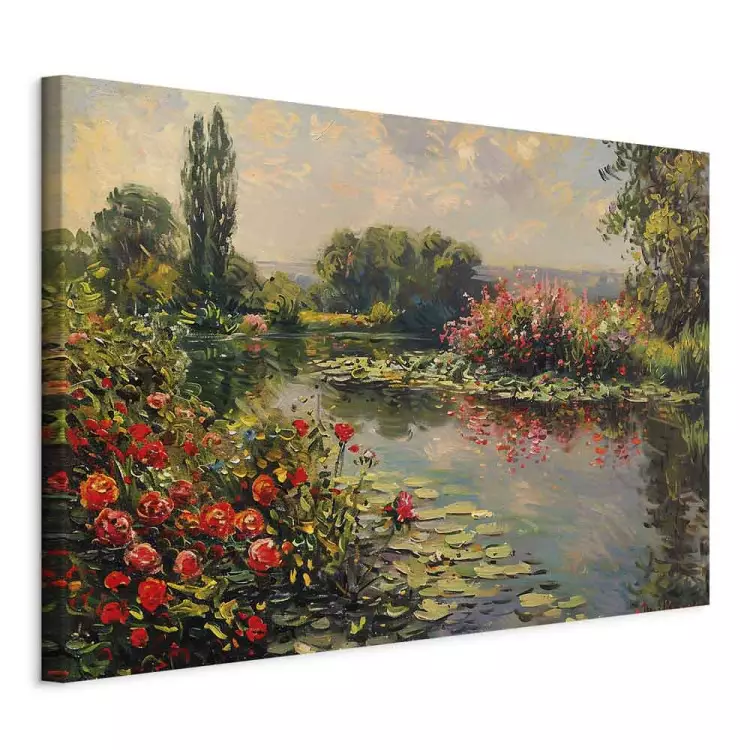 Jardin d'été - un étang fleuri inspiré d'un tableau de Monet