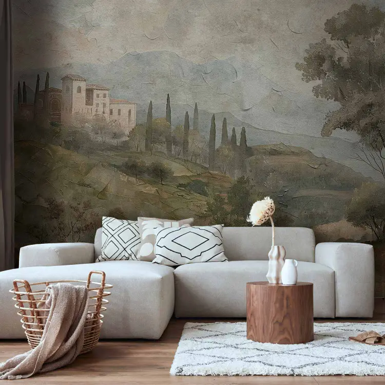 Villa toscane - paysage pittoresque avec cyprès et vieille bâtisse