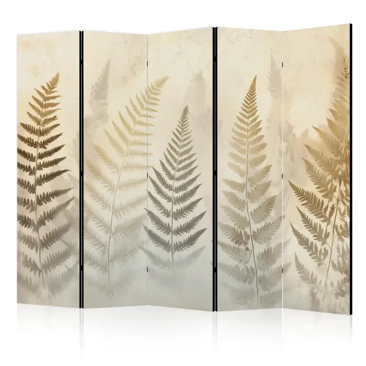 Ombres forestières - jeu subtil de lumière avec formes nettes sur fond beige