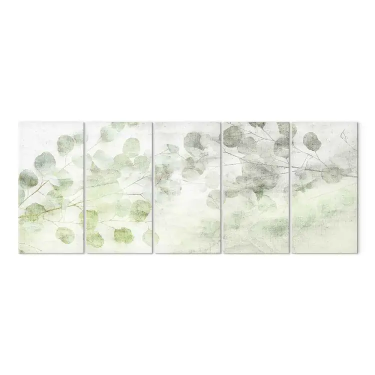 Composition pastel avec feuillage - nature minimaliste