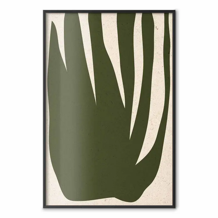 Formes herbeuses - abstractions vert foncé sur fond clair