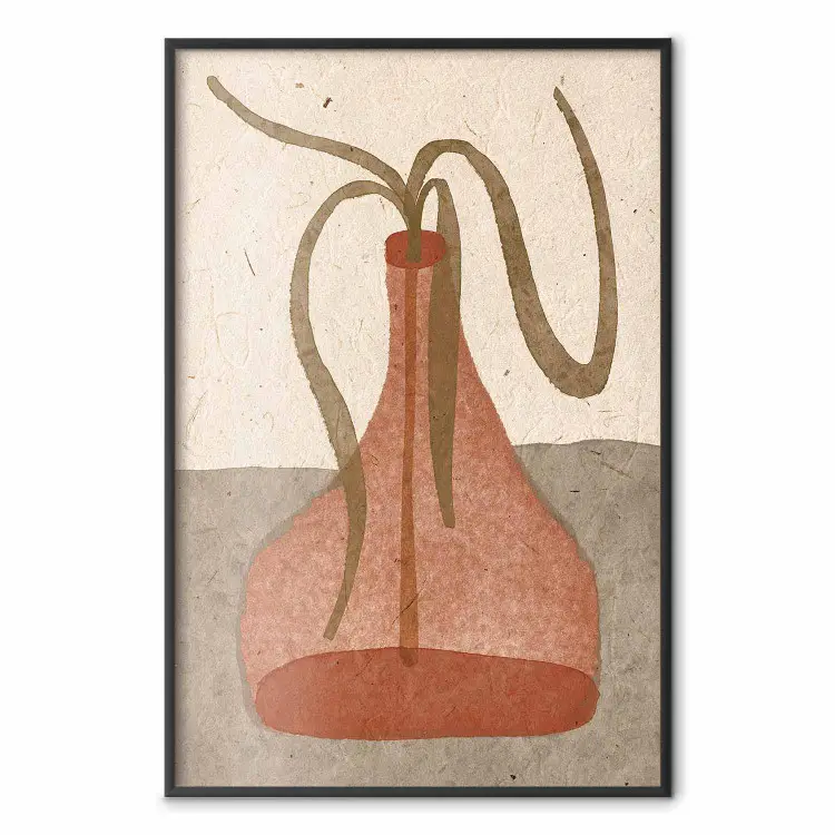 Herbe et argile - illustration simple en tons terreux
