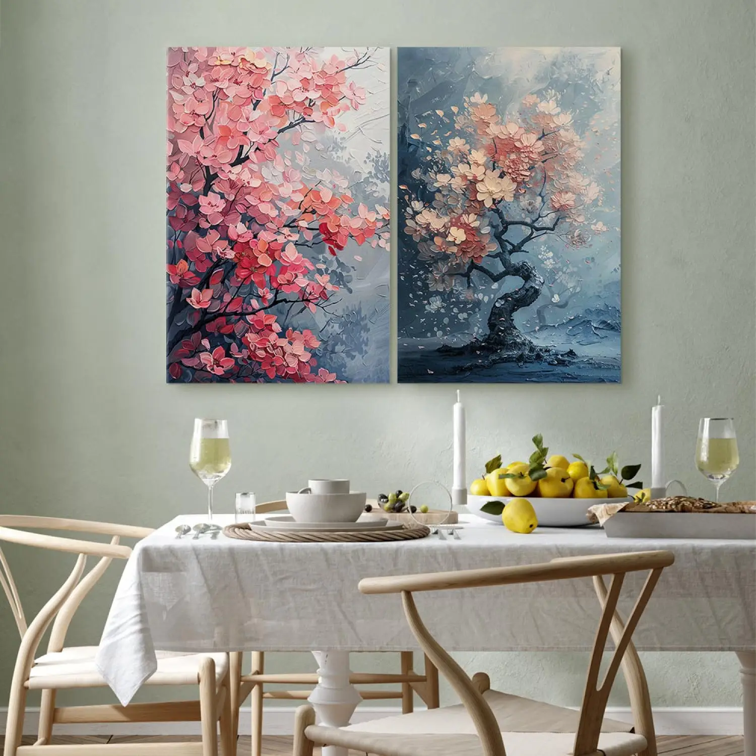 Grand tableau mural en toile image d'arbre fleuri coloré sur fond gris impressions sur toile pour décoration de salon - Chine Vendre Acheter Peinture d'art et peinture d'art prix
