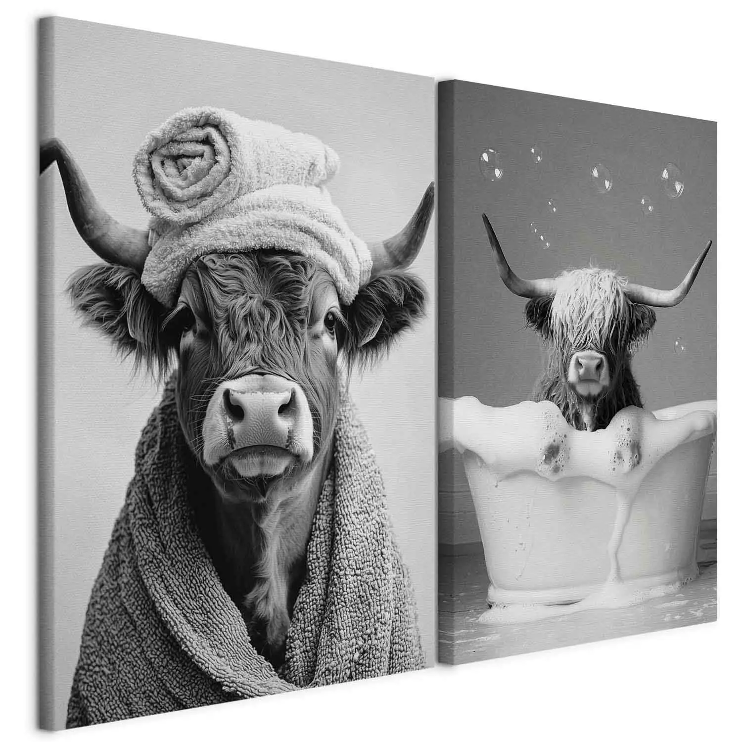 Tableau sur toile Vache écossaise abstraite sur fond coloré 80x40 Tableau sur toile Vache écossaise abstraite sur fond coloré 80x40