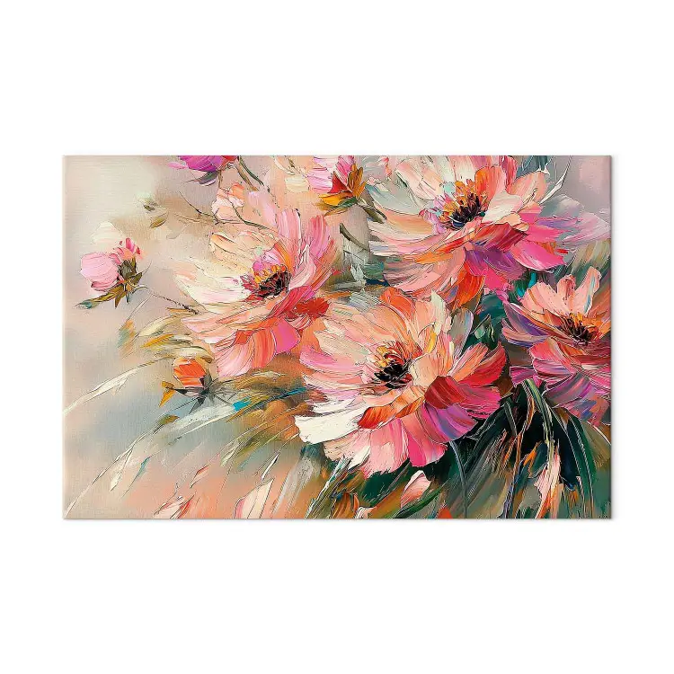 Fantaisie de pivoines - explosion picturale de couleurs et pétales délicats