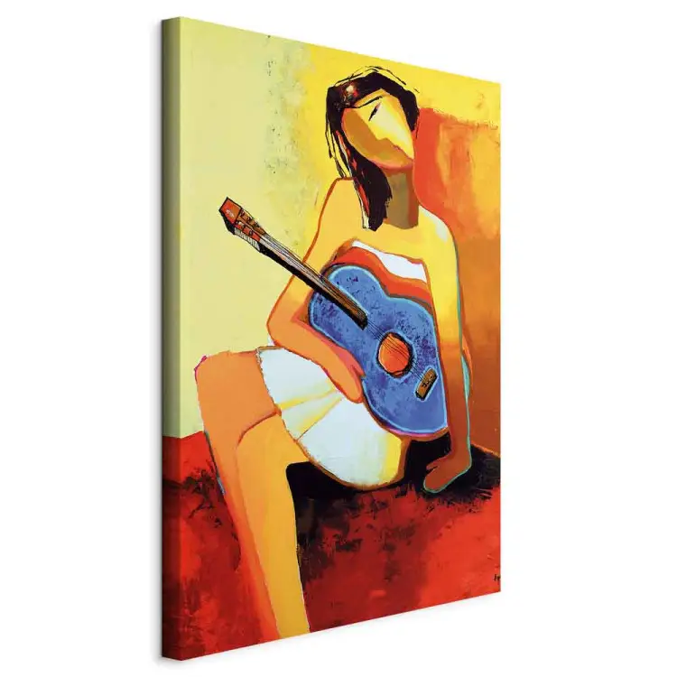 Autocollant Mural Guitare électrique Rouge - Décoration Vinyle Pour Mur De Chambre De Musique