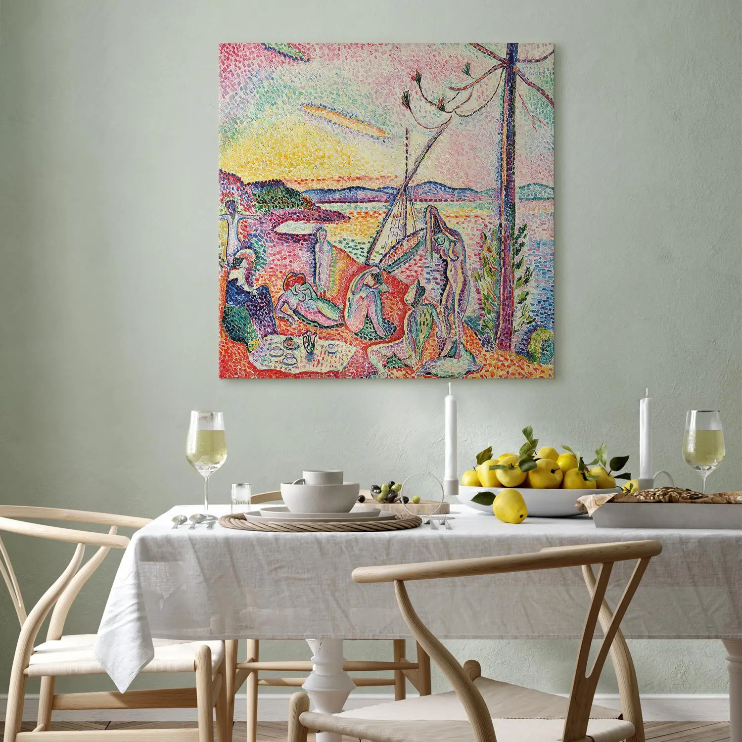 Tableau De Fleurs - Impression Sur Toile - Luigi Florio - Vue Sur Le Luigi Florio Vue Sur Champ 120x60 Cm 98225958
