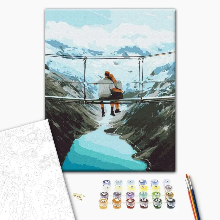 Kit Peinture Par Numéros Paysage Bateau - Toile 30x40 Cm, Peintures Acryliques Et Pinceaux Pour Adultes Débutants