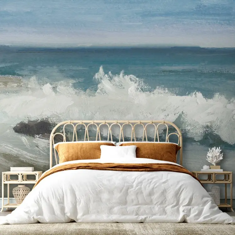Mer agitée - un paysage pictural avec des vagues déferlantes