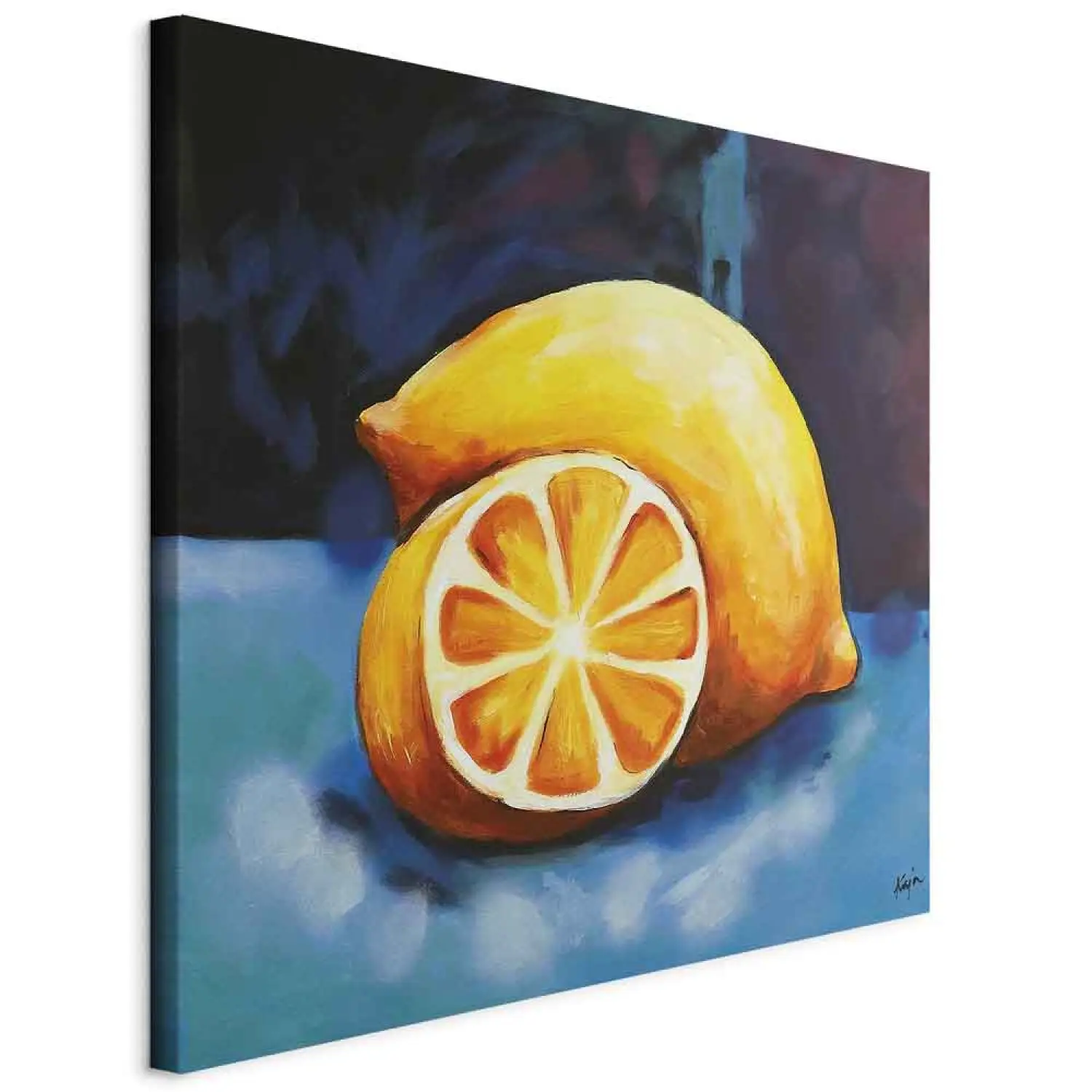 Nature morte aux huîtres et au citron, peinture à l'huile
