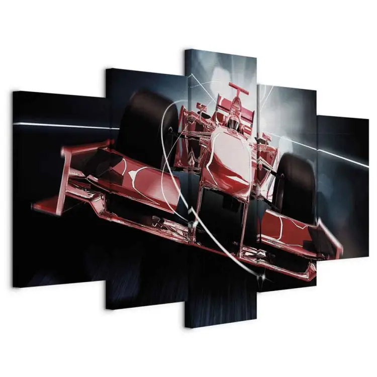 Tableau Sur Toile Déco Course De Voiture Ancienne Formule 1 - Format 50x70 Cm, Neuf