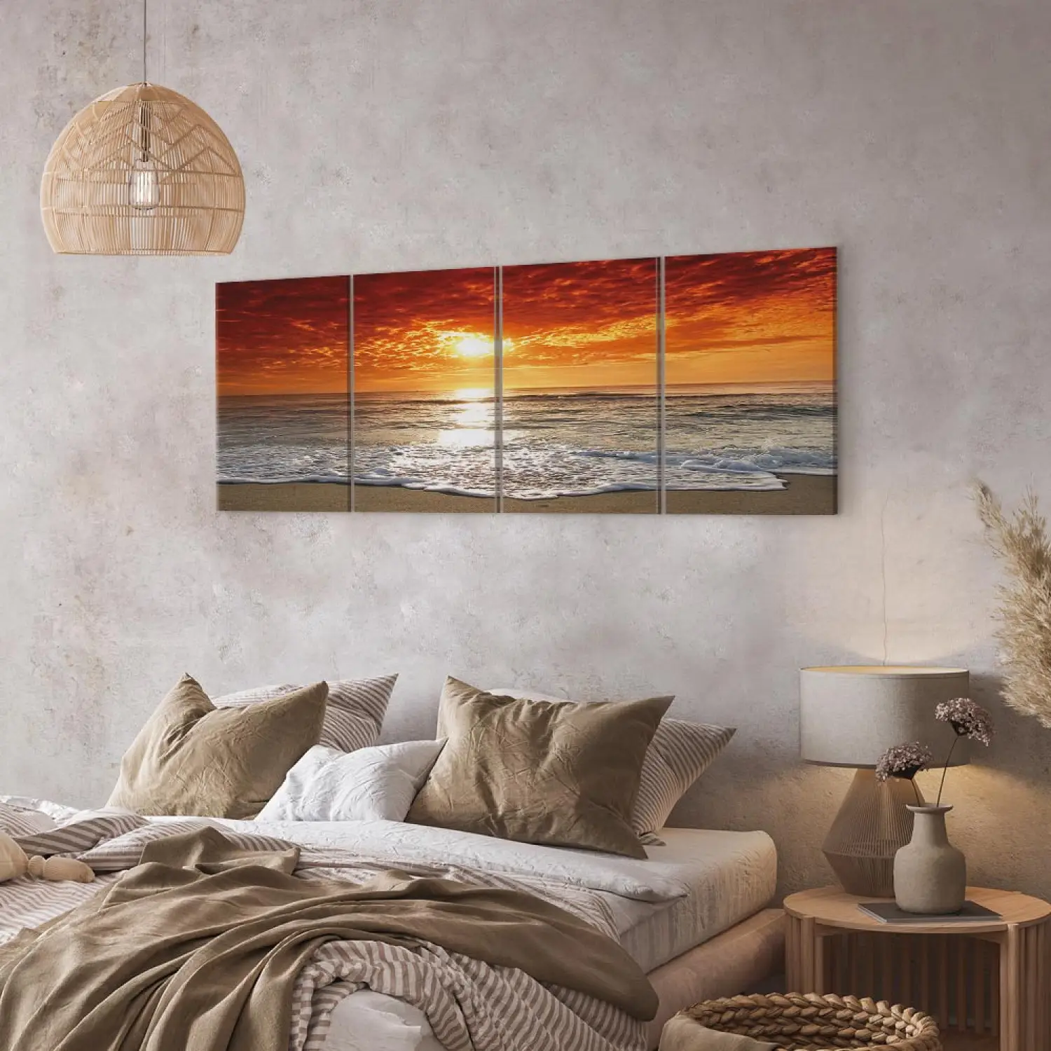 Tableau sur toile Coucher de soleil sur la mer - bimago.fr