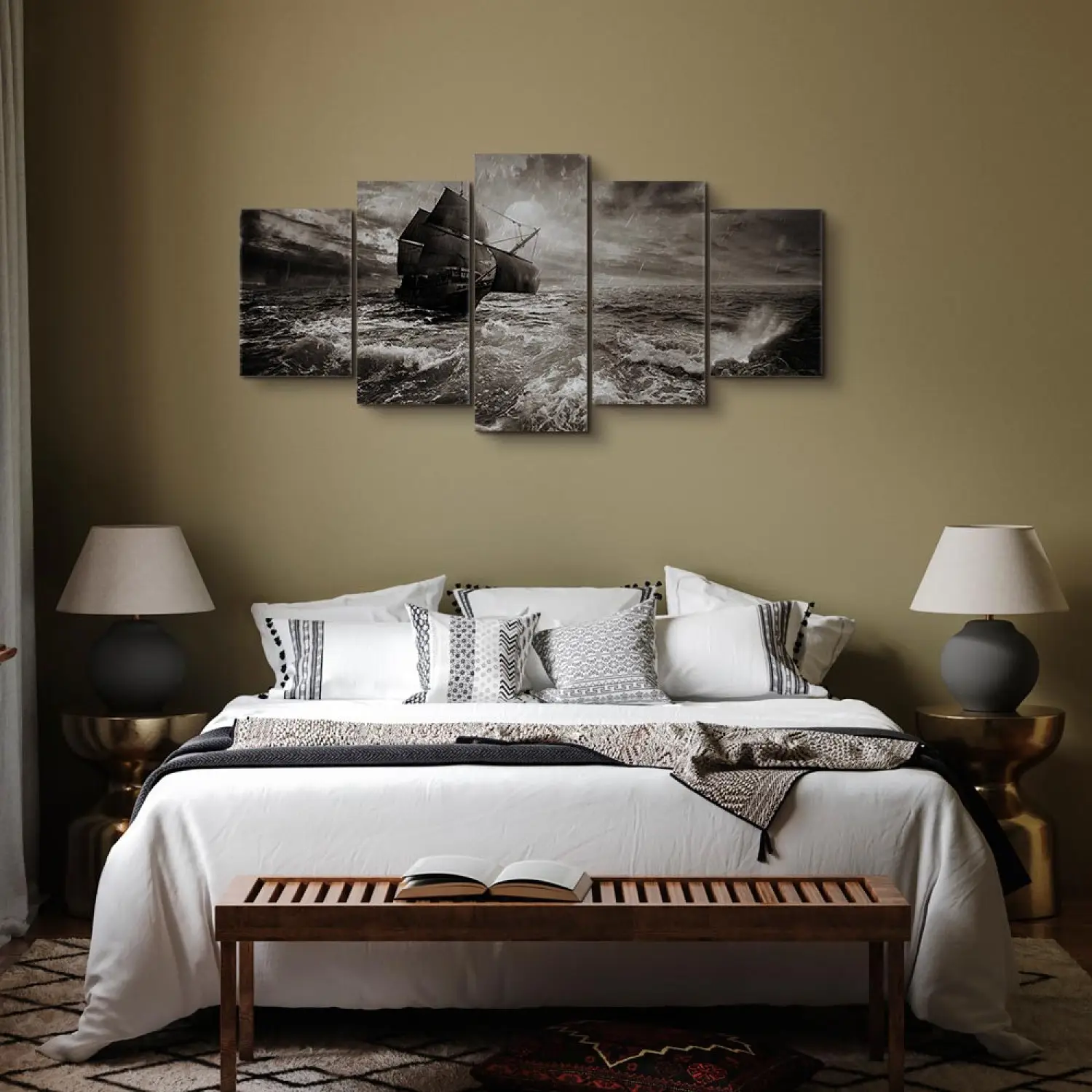 Tableau Sur Toile « Bateau à Vapeur » 50x70 Cm - Décoration Murale Neuve