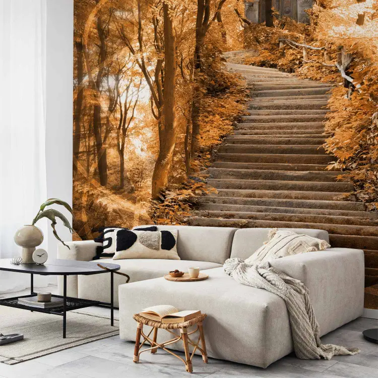 Papier peint autocollant 3D en PVC imperméable pour sol d'escalier, couloir, salle de bain, décoration murale 3D - 200 cm x 140 cm