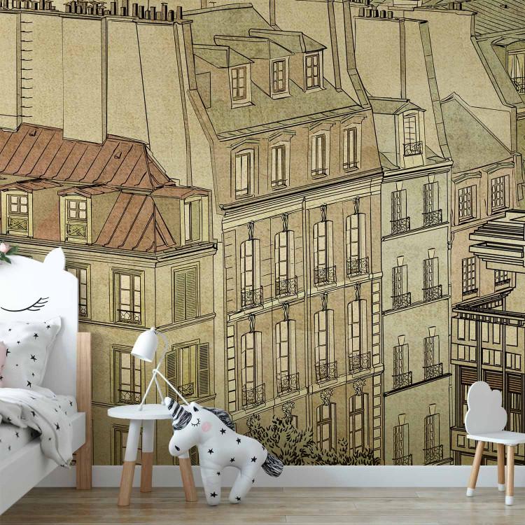 Papier peint panoramique & Décor mural en édition limitée : Oh My Wall  papier peint Vue de Paris Tour Eiffel DECO par Thomas Lable alias Materz