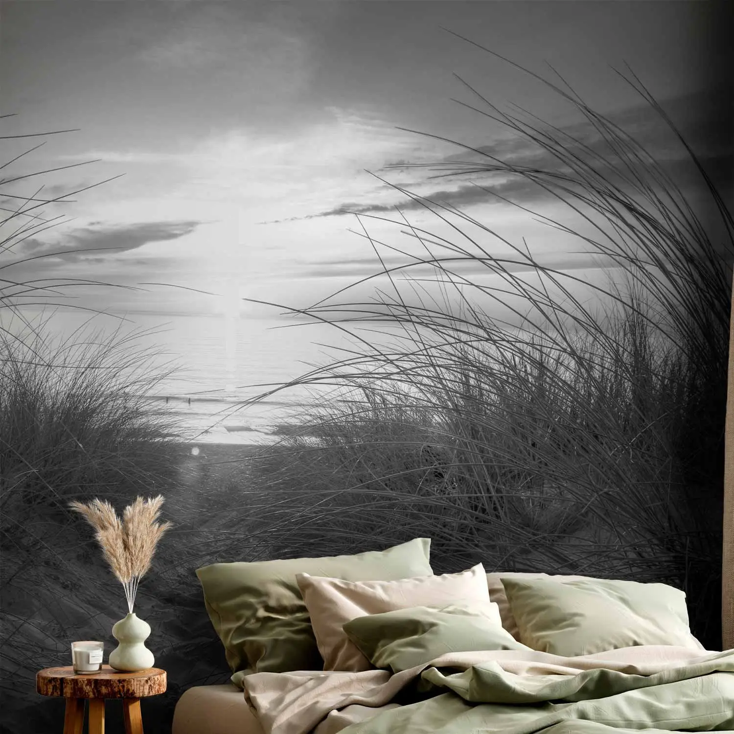 Toile Murale Photo Noir Et Blanc - Hamac Sur La Plage - 30x40 Cm - Décoration Salon Chambre - 9